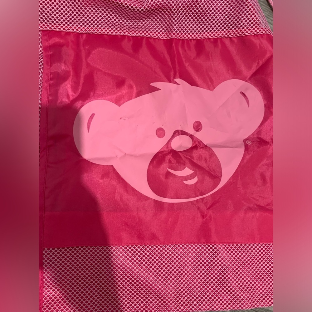 New Build-a-bear pink Drawstring Backpack with Mini bag - Picture 8 of 8